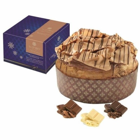 PANETTONE SAL DE RISO I TRE CIOCCOLATI kg.1 SPECIALE NATALE